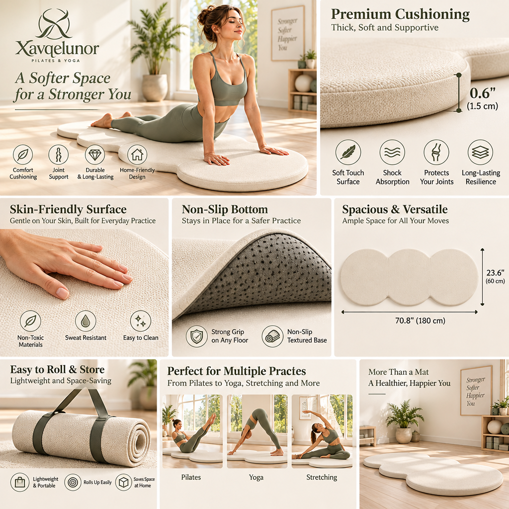 Xavqelunor Sculpted Flower Pilates Mat — image 3