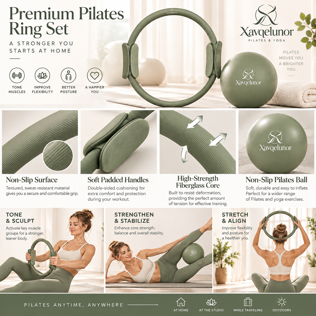 Xavqelunor Pilates Ring & Toning Ball Set — image 3