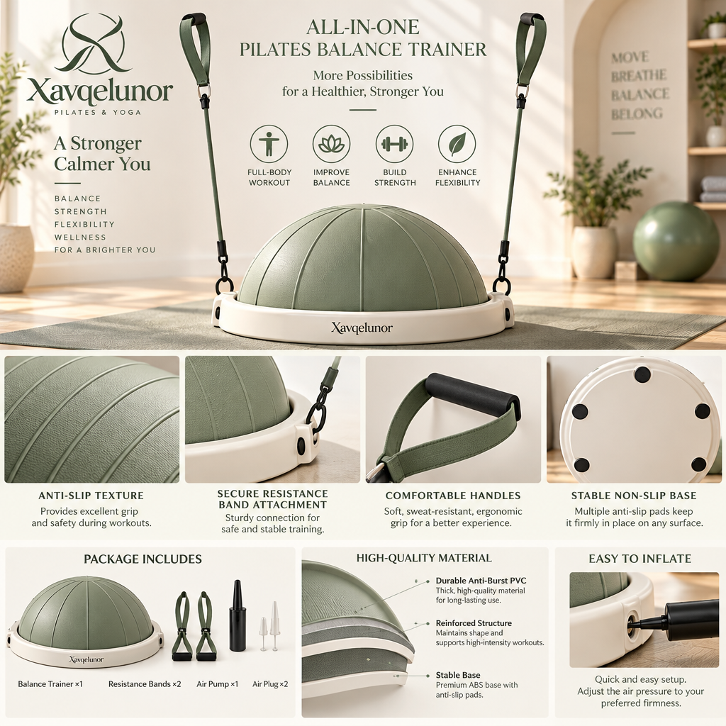 Xavqelunor Balance Dome Trainer with Resistance Bands — image 3