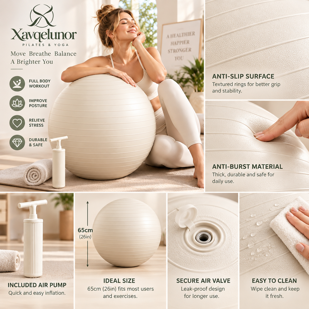 Xavqelunor Stability Ball & Support Bolster Set — image 3
