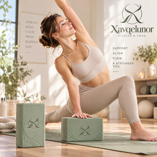 Xavqelunor Cork Yoga Block Pair — image 1