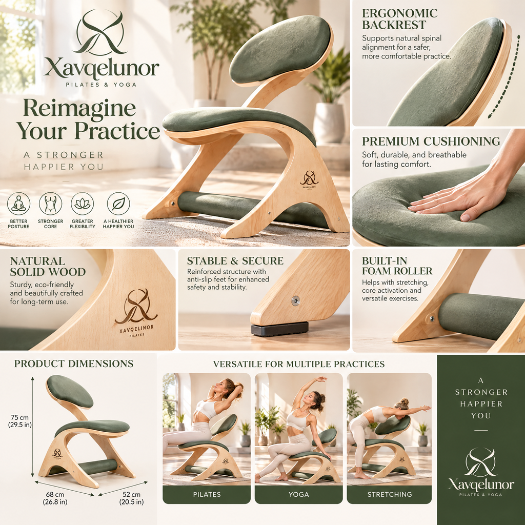 Xavqelunor Wooden Pilates Stretching Chair — image 3